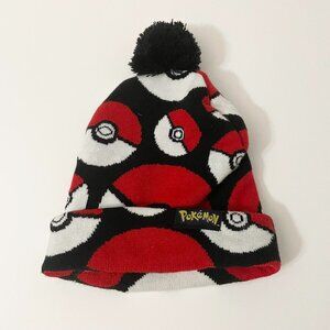 Pokemon Pokeball Knitted Beanie Hat Cap Pom Winter